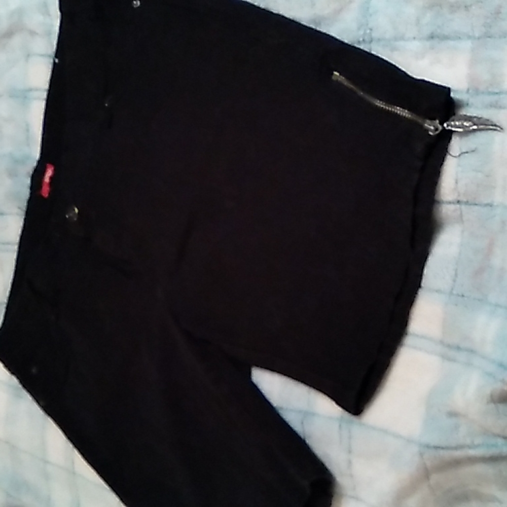 Black shorts with size zippers.  20W. EUC